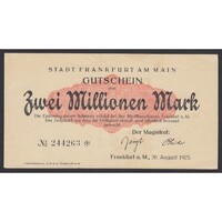 Németország,2.000.000 mark 1923 - Frankfurt EF+