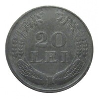 Románia,20 lei 1944 EF+ cink