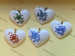 HERENDI porcelán MEDÁL szív - AJÁNDÉKNAK _ Díszdobozban!