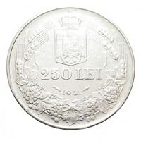 Románia,250 lei 1941 - NIHIL SINE DEO VF ezüst 12g835