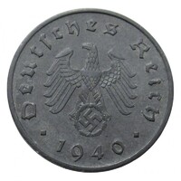 Németország,10 reichspfennig 1940 A EF+ cink