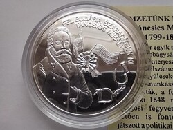 Magyarország Nemzetünk nagyjai Táncsics Mihály .333 Ezüst Érem PP