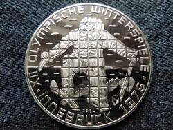 Ausztria XII. Innsbrucki téli Olimpiai játékok .640 ezüst 100 Schilling 1976 sas PP