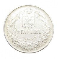 Románia,250 lei 1941 - NIHIL SINE DEO EF ezüst 12g835