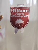 Tiffany Nagel márkájú, kézzel festett üveg karafa ALKUDHATÓ