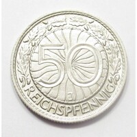 Németország,50 reichspfennig 1938 J aUNC+ nikkel