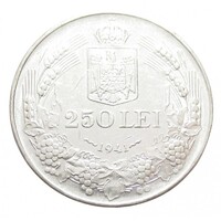 Románia,250 lei 1941 - NIHIL SINE DEO EF ezüst 12g835