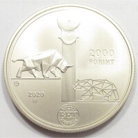 Magyarország,2000 forint 2020 - Budapesti Értéktőzsde UNC nikkel