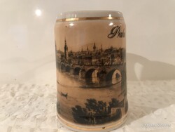 KORSÓ - 1973 év - PRÁGA - JELZETT - KÖRBEN MINTÁS - PORCELÁN - 0,5 l - HIBÁTLAN