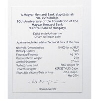 Magyarország,10000 forint 2014 PP - Magyar Nemzeti Bank - Certifikáció