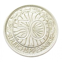 Németország,50 reichspfennig 1929 A VF+ nikkel