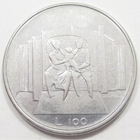 San Marino,100 lire 1976 - Családok éve aUNC+ nikkel