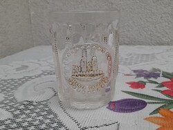 Gyönyörű hibátlan antik üvegpohár az 1800-as évekből