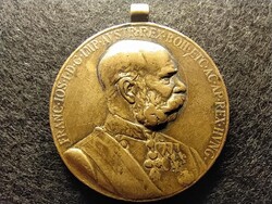 I. Ferenc József 50. évfordulójára bronz medál