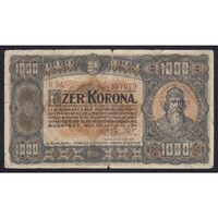 Magyarország,1000 korona 1923 - BARNA SORSZÁM P