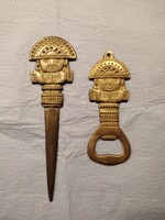 Perui rèz Inka levèlbontó ès sörnyitó Ritka darabok!