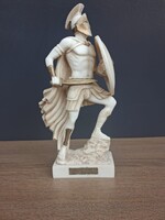 Themisztoklész görög hoplita szobor – műgyanta, arany részletekkel