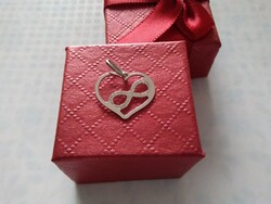 Karácsonyi akció!!! Végtelen szeret ezüst szív medál