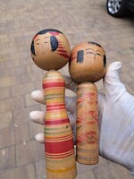 Rendkívül értékes 2darabos japán kokeshi fababa pár egyben!