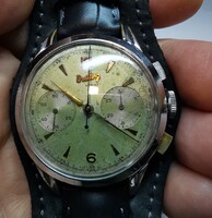 Ritka 1950 es évek BRITLING SPRINT Kronográf Férfi karóra 37mm VENUS 188 cal. Kiválóan müködik