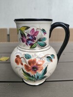 Z.W.PEcs 1. Első darab Antik Zsolnay kancsó korsó pillangó viràg motívumok 1800- As évek