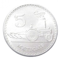 Mozambik,5 meticais 1980 aUNC+ aluminium