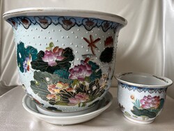 2 db Kínai porcelánkaspó