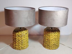 Vintage rattan Asztali lámpa párban ALKUDHATÓ