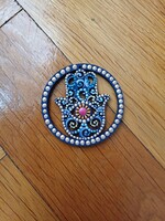 Fatima Hamza keze medál kézzel festett 5cm