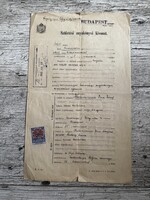 Születési anyakönyvi kivonat okmánybélyeggel 1928