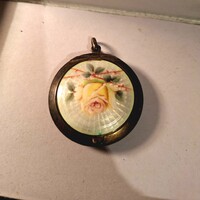 Antik gyógyszeres medál szelence 925 ezüst ca 1860 -ból