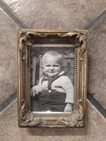 Baba portré 1940, díszes mini blondel keretben