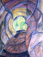 Tóth Julianna Pilis - remetebarlang   pasztell, karton, 50x35