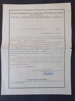 Tököl -Magyarországi Tanítók Eötvös-alapja Biztosítási Osztály levele a biztosítási felvételéról 195