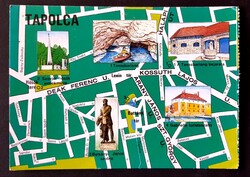 Tapolca térképes képeslap