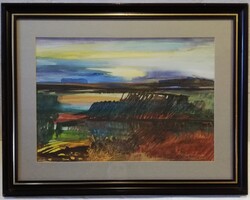 MADARÁSZ GYULA (1935-2012) TAVASZ (2001; gouache, 45x65cm)