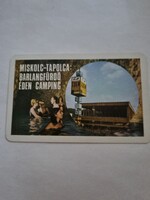 MISKOLC-TAPOLCA:BARLANGFÜRDŐ ÉDEN CAMPING 1978. évi kártyanaptár - retro