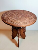 Vintage Indiai rózsafa faragott asztal ALKUDHATÓ