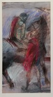 HORVÁTH JÁNOS (ÚJVIDÉK 1944-) - SZENT MÁRTON  (77x44cm)