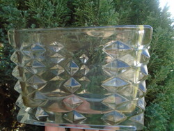 Dán HOLMEGAARD domború geometrikus mintákkal körben díszítve, extra különleges, 1109 gramm