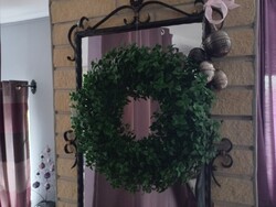 Buxus koszorú / karácsonyi dekoráció