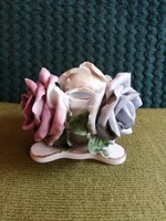 Antik régi Herendi porcelán gyertyatartó