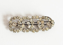 Vintage bross / hajcsat, ruhacsat kristály üveg strasszkövekkel - melltű, kitűző