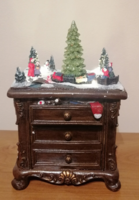 Karácsonyi dioráma komód 23 cm