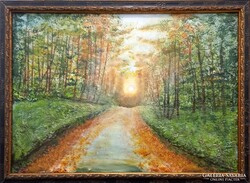 Prima díjas művésztől Erdei úton. Károlyfi Zsófia (1952-)