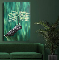 JMModernAbstract GREEN PEACE 90X60 cm-es festmény feszített vásznon