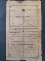 Iparigazolvány Szecsanszki József budapesti lakosnak - szatócs - 1908