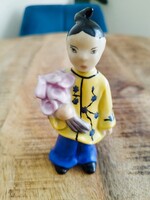 Herendi Kínai Fiú Virággal