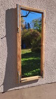 Fali előszoba tükör régi ablakkeretből  117 x 47 cm