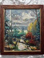 Svend Oluf Kramer (1919-2010): Impresszionista tájkép